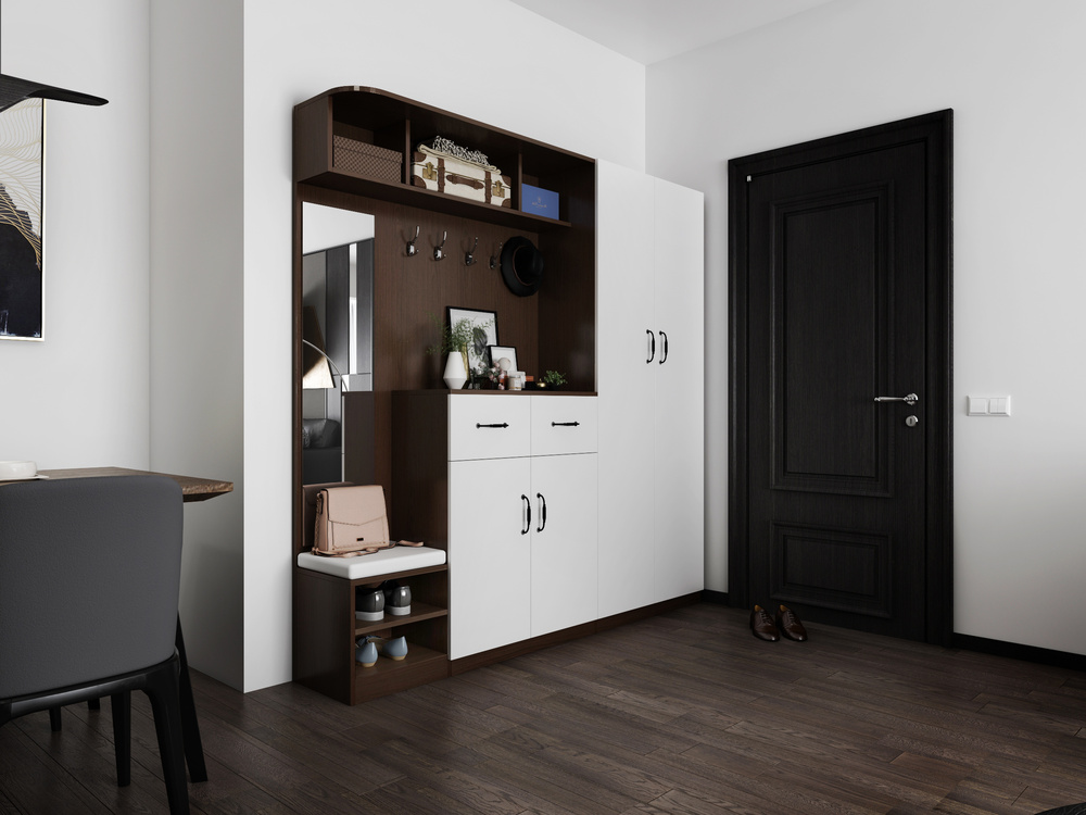 禾香板进门鞋柜设计案例